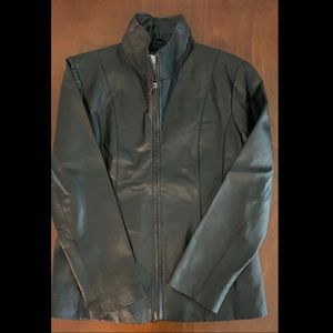 East 5th black leather jacket Small